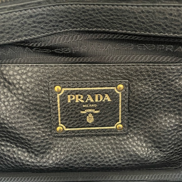 Prada Milano Vitello Daino Leather Tote in Black - Picture 6 of 12